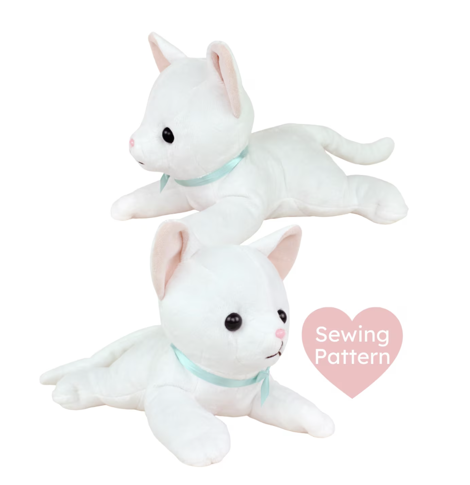 Feral Laying Feline Plush Pattern: 15 inch